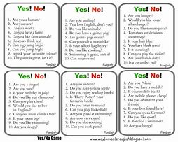 Image result for Yes and No Game