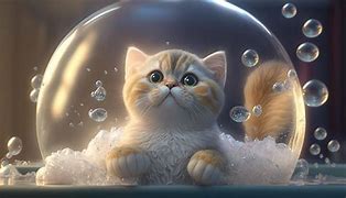Image result for Cat Bubble Bath