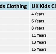 Image result for Toddler Size Chart Clothes