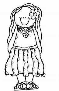 Image result for Picture of a Girl Black and White Clip Art