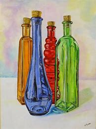 Image result for Free Still Life Pencil Drawing 2 Bottles