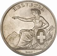 Image result for 1863 Swiss Franc