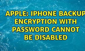 Image result for iTunes Backup Encryption