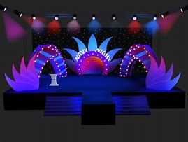 Image result for Black and Gold Backdrop Party Stage
