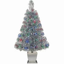 Image result for Silver Fiber Optic Christmas Tree