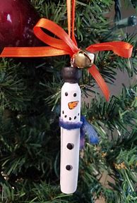 Image result for Clothespin Snowman Ornaments