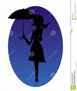 Image result for Girl Under Umbrella Silhouette