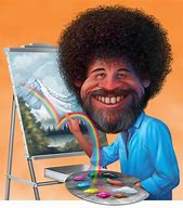 Image result for Bob Ross Death Memorial Cartoon