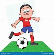 Image result for Cartoon Soccer Player Kicking Ball