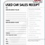 Image result for Vehicle Sales Receipt
