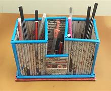 Image result for Newspaper Pencil Holder