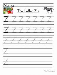 Image result for Letter Z Writing Worksheet