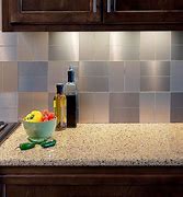 Image result for Stainless Steel Kitchen Wall Tile Backsplash
