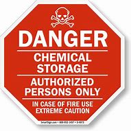 Image result for Danger Chemical Storage Sign