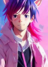 Image result for Anime Wolf Boy Pink Hair