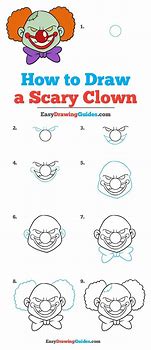 Image result for Draw Scary Clown