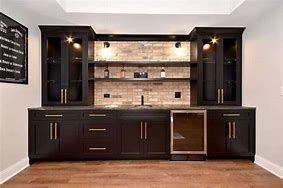 Image result for Basement Bar Cabinets Design