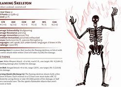 Image result for Flaming Skeleton Mage 5E