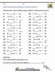 Image result for Math Facts Worksheets 2nd Grade