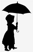 Image result for Boy with Umbrella Silhouette
