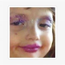Image result for Girl with Glitter Makeup Meme