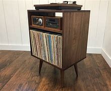 Image result for Stereo Shelf with Album Storage