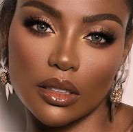 Image result for Rose Gold Makeup Look Light Brown Skin