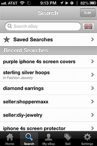 Image result for eBay iPhone Screen Shot
