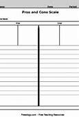 Image result for Free Printable Pros and Cons Graphic Organizer