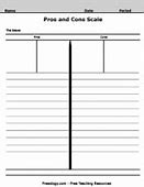 Image result for Pros and Cons Graphic Organizer PDF