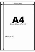 Image result for a4 paper sizes