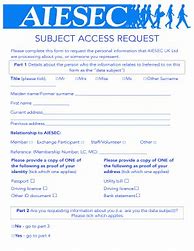 Image result for School Subject Access Request Template