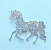 Image result for Glitter Unicorn Cake Topper