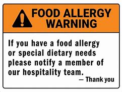 Image result for Food Allergy Sign