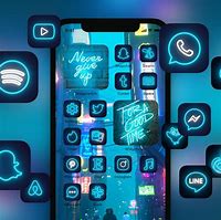 Image result for Neon Blue App Icons