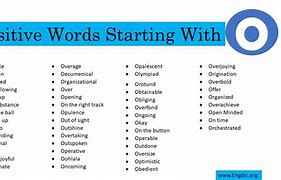 Image result for Positive Words That Start with Letter O