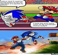 Image result for Mario vs Sonic Memes