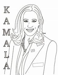 Image result for Coloring Picture of Kamala Harris