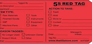 Image result for 5S Red Tag System