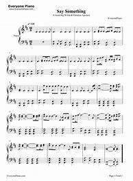 Image result for Easy Piano Sheet Music Say Something