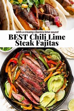 The BEST Steak Fajitas - The Wooden Skillet