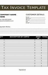 Image result for Simple Tax Invoice Template