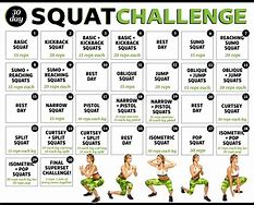 Image result for Squat Challenge Print
