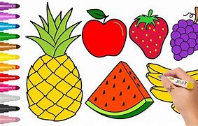 Image result for Cut Fruit Drawing