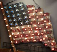Image result for American Lighted Flag Signs