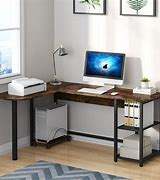 Image result for Rustic Brown L-shaped Desk