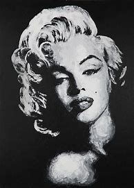 Image result for Marilyn Monroe Black and White Art