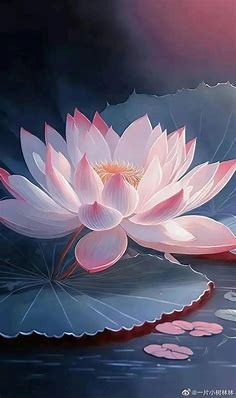 Pin by Bettina Lerdrup on Baggrunde in 2023 | Flower painting, Lotus painting, Relaxing art