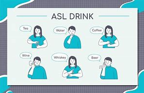 Image result for Drink in ASL