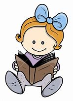 Image result for Simple Girl Cartoon Read Book